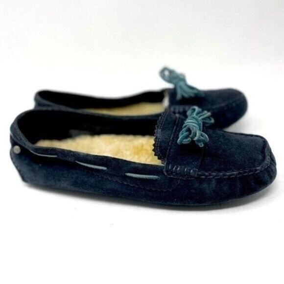 UGG Meena womans moccasins blue BoxC Sherpa - Picture 8 of 9